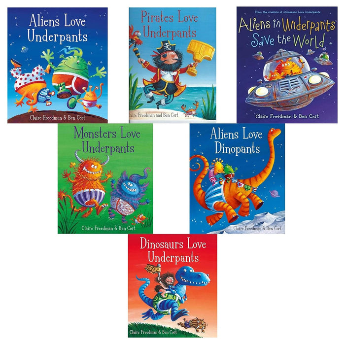 Aliens Love Underpants 6 Book Set Collection